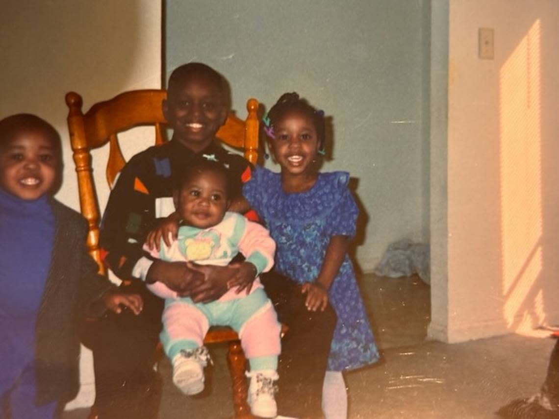 Anthony Johnson Jr. and his siblings as children.