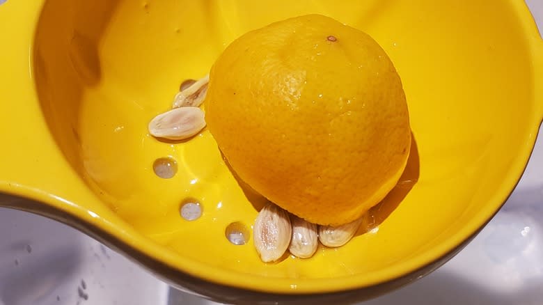 Lemon and lemon seeds