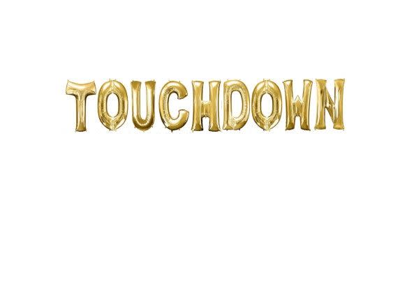 5) Touchdown Balloon Banner Superbowl Party Decor Football