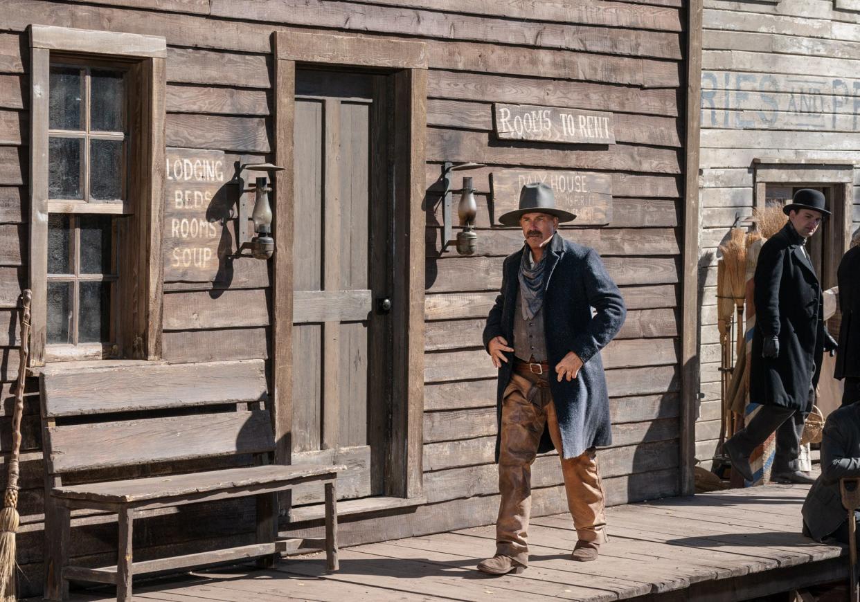 Kevin Costner appears in a scene from "Horizon: An American Saga — Chapter 1."