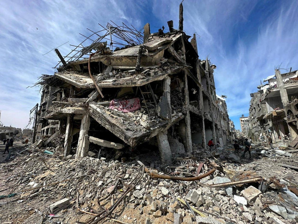 Beschädigtes Hauses im Stadtteil Zeitoun im Gaza-Streifen. (Archivbild: REUTERS/Hossam Azam BESTE VERFÜGBARE QUALITÄT/Dateifoto)