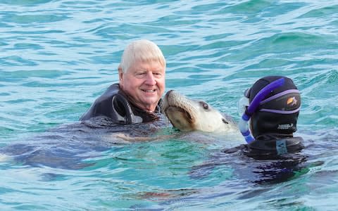 Stanley gets friendly with Barry - Credit: Sebastien Cros