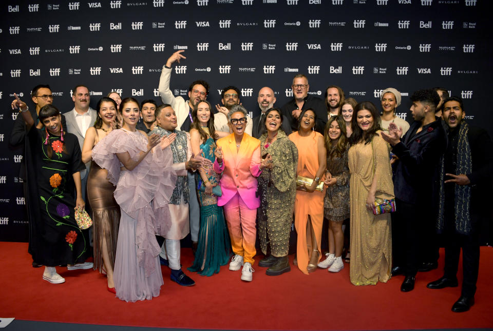 Cast and crew including Amrit Kaur, Andria Wilson Mirza, Fawzia Mirza, Hamza Haq, Ali A. Kazmi, Nimra Bucha, Meher Jaffri and Ayana Manji attend 