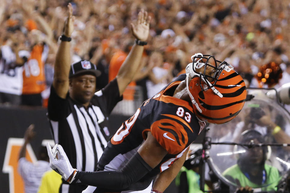 Tyler Boyd is looking like a starting-quality fantasy receiver. (AP Photo/Frank Victores)