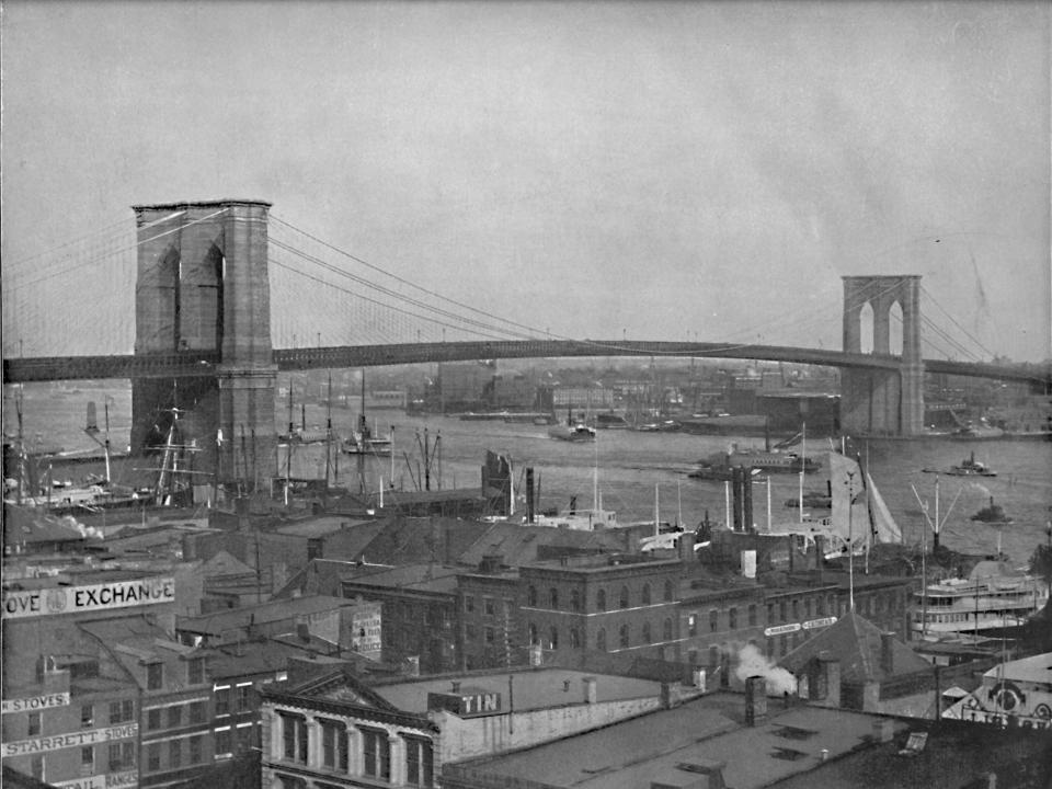 The Brooklyn Bridge, New York, circa 1897