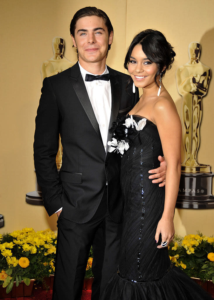 zac is with Vanessa Hudgens at the academy awards