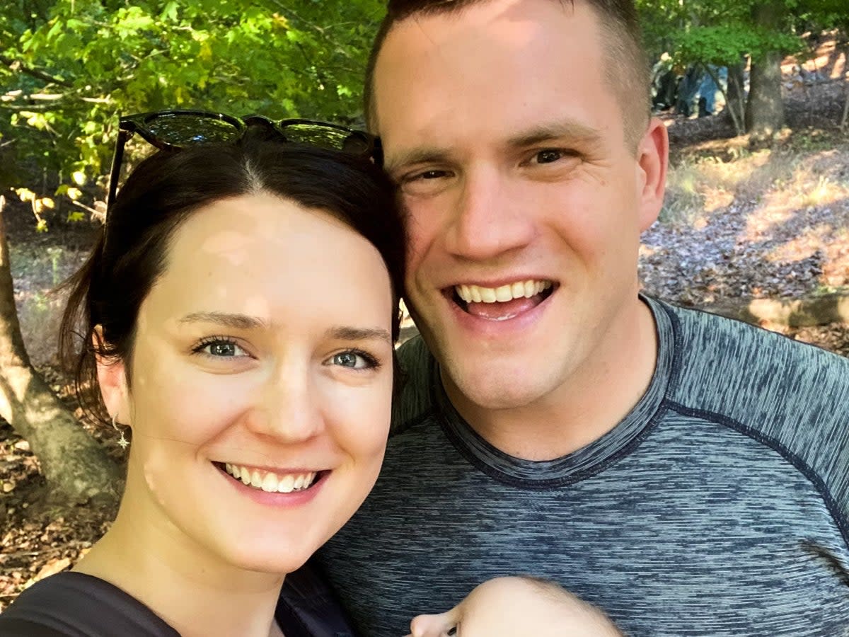 Jared Bridegan, with his wife Kirsten, was shot dead in Jacksonville Beach on 16 February (Courtesy of Brigaden family)