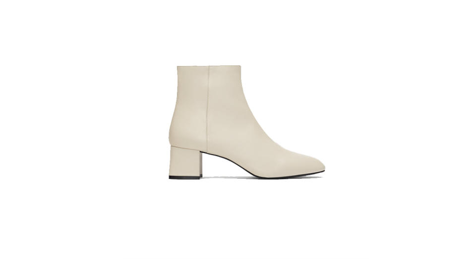 Zara Leather High-Hell Ankle Boots, £69.99