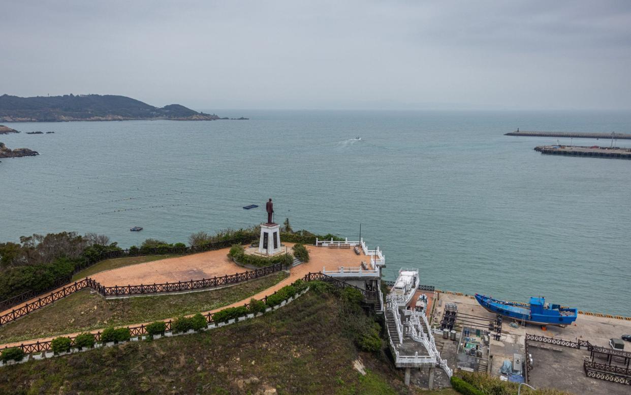 A general view of the Chiang Kai-shek memorial park in Nangan, on Taiwan's Matsu archipelago - ANNABELLE CHIH