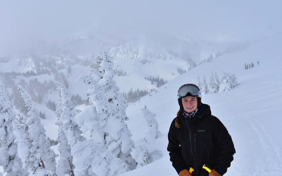 Katie Bamber on the slopes at Jackson Hole