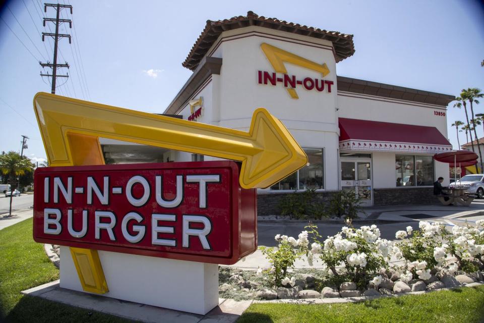 An In-n-Out Burger restaurant in Baldwin Park.