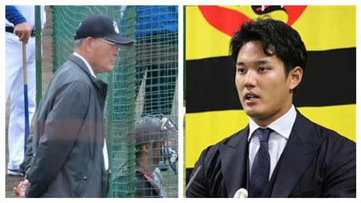 知名球評張本勳（左）、阪神虎投手藤浪晉太郎（右）。（圖／翻攝自推特）