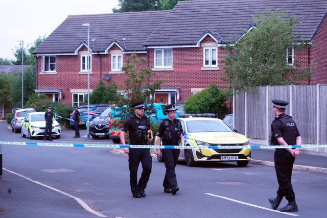 Emergency services at the home of 17-year-old Axel Rudakubana in Old School Close, Banks, near Southport earlier in the week 