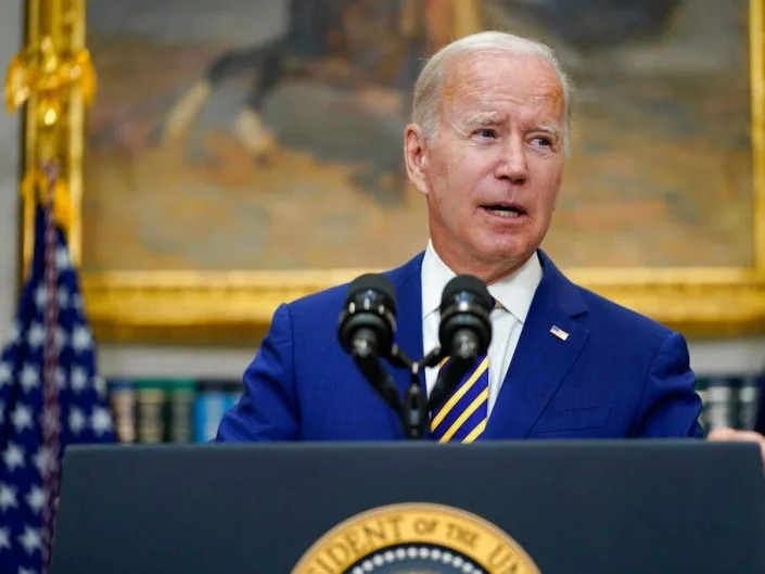 President Joe Biden speaks about student-loan-debt forgiveness at the White House on August 24, 2022.