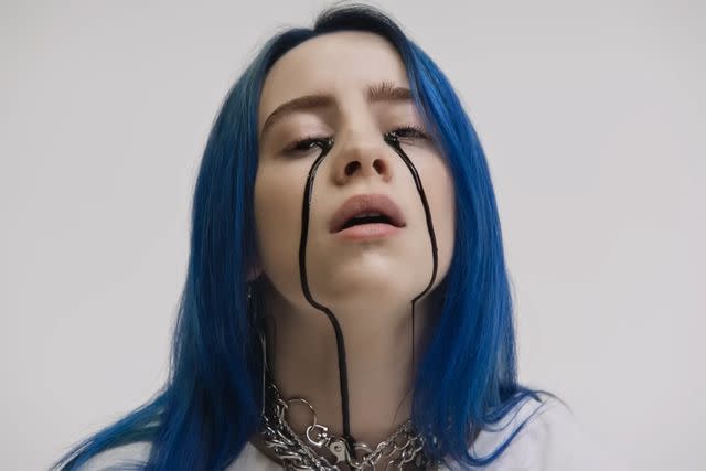 <p>Billie Eilish/YouTube</p> Billie Eilish - 'when the party's over'.