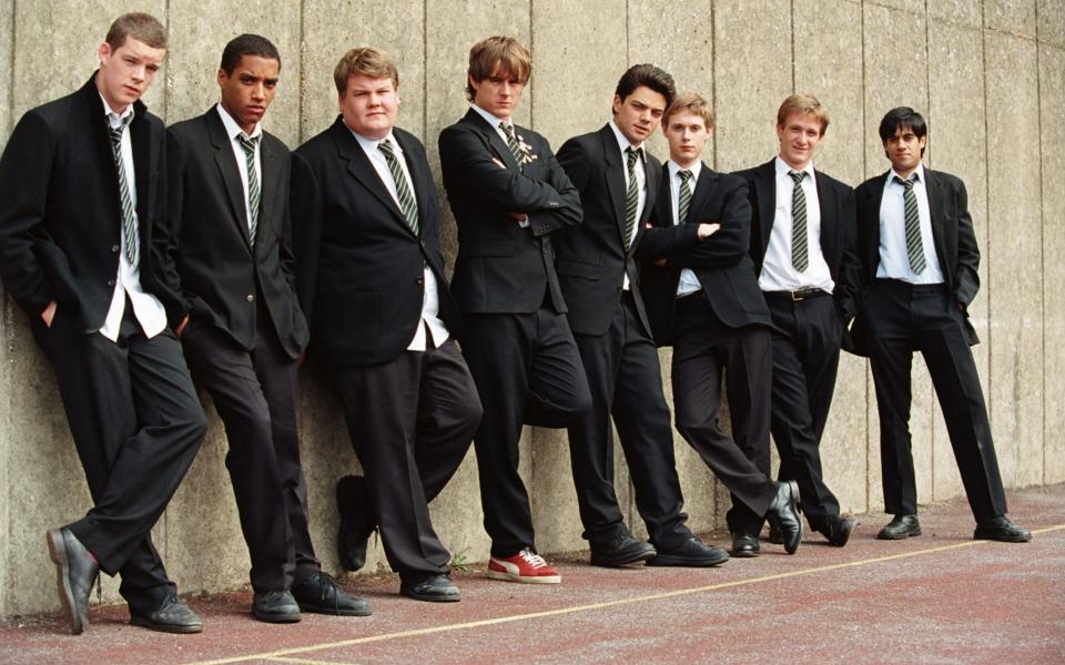 Tovey, far left, in The History Boys