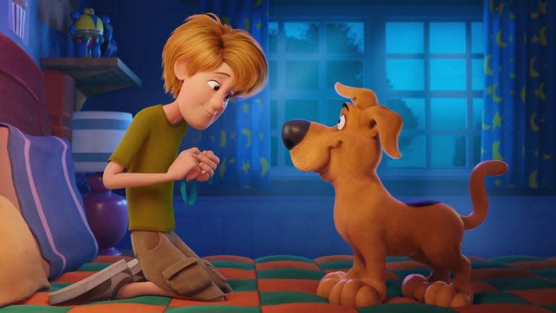 Young Shaggy and Scooby-Doo in 2020's Scoob!