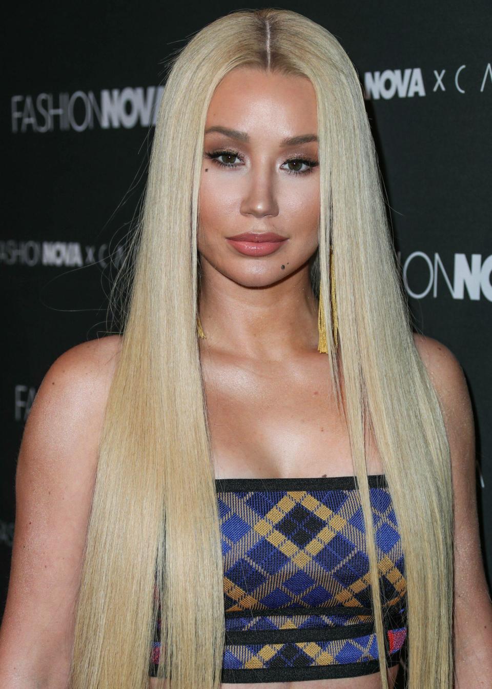 Iggy Azalea arrives at the Fashion Nova x Cardi B Collaboration Launch Event