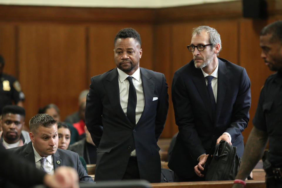 Actor Cuba Gooding Jr. appears for his arraignment in New York State Supreme Court in the Manhattan borough of New York, U.S., October 15, 2019. Alec Tabak/Pool via REUTERS