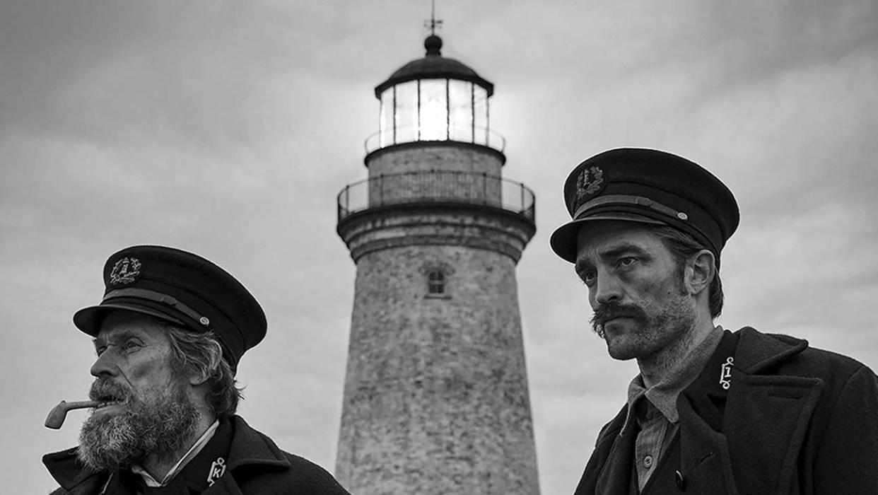 Willem Dafoe and Robert Pattinson in The Lighthouse (Credit: A24)