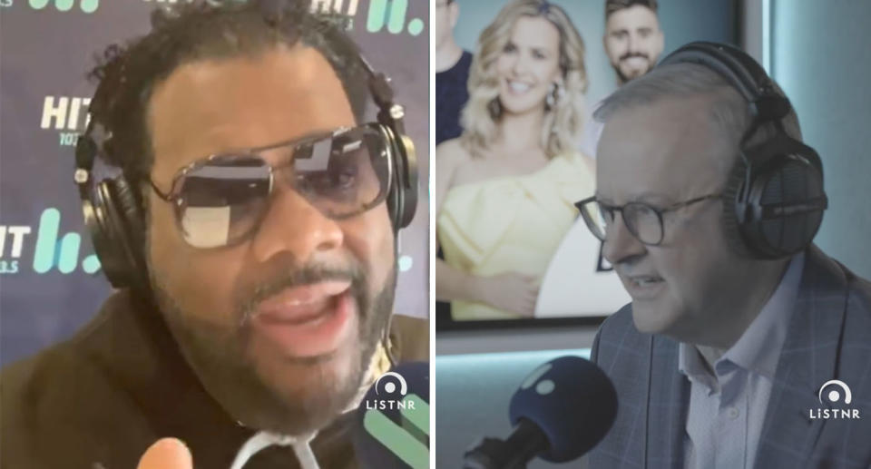 Anthony Albanese was ambushed by rapper Fatman Scoop while speaking on breakfast radio on Thursday. Source: B105breakfast 