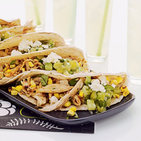 Pulled Chicken & Grilled Corn Tacos