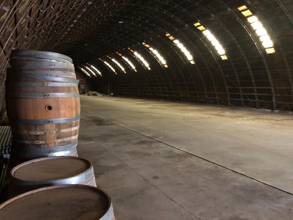 The inside of the Quonset Hut, which is getting a makeover at the Old Lumber Yard in Canyon.  After standing empty for decades, the old buildings that served the community have been put back into use as a new events center, which can accommodate many different events.
