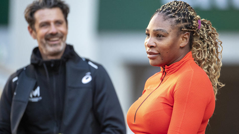 Patrick Mouratoglou and Serena Williams, pictured here at the French Open in 2020. 