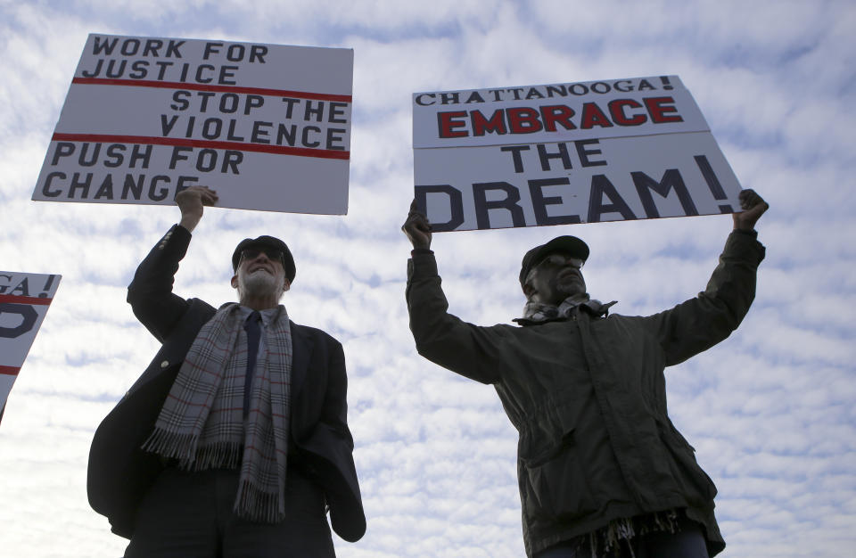 Activists hold Martin Luther King Day marches