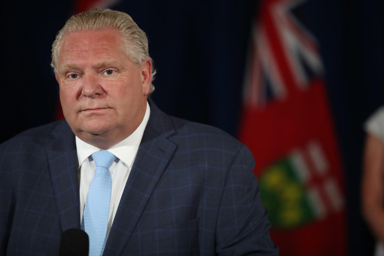 Premier Doug Ford holds his daily press briefing