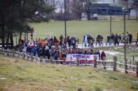 Climate protesters demonstrate against WEF in Landquart