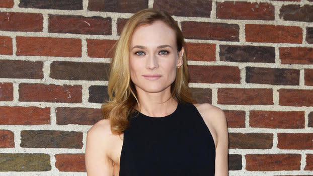 Diane Kruger's Asymmetric Black and White Dress