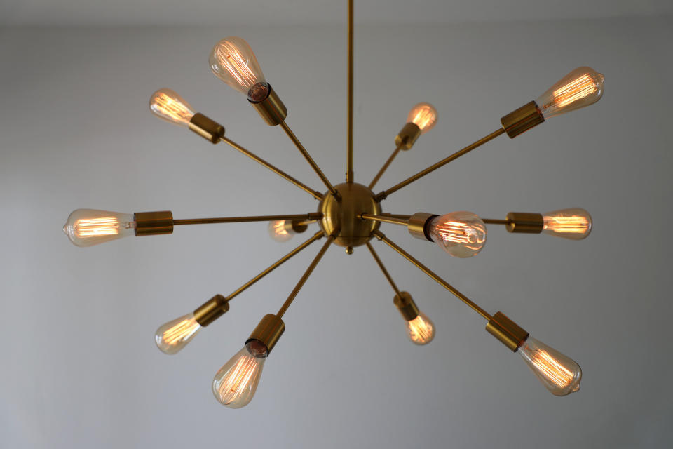 Mid Century style chandelier light fixture