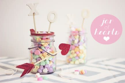 Jar of Conversation Hearts