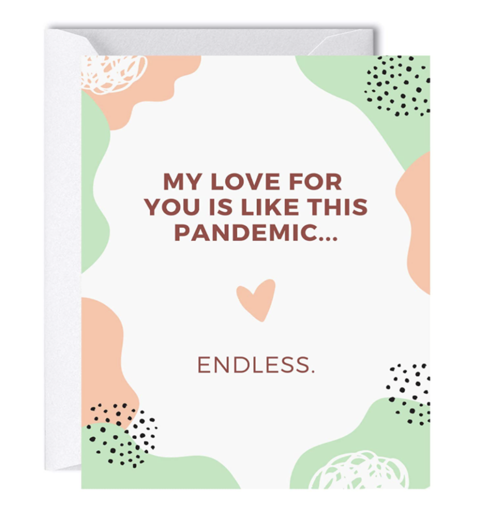 Endless Love Mother's Day Card in green, orange, and white (Photo via Amazon)