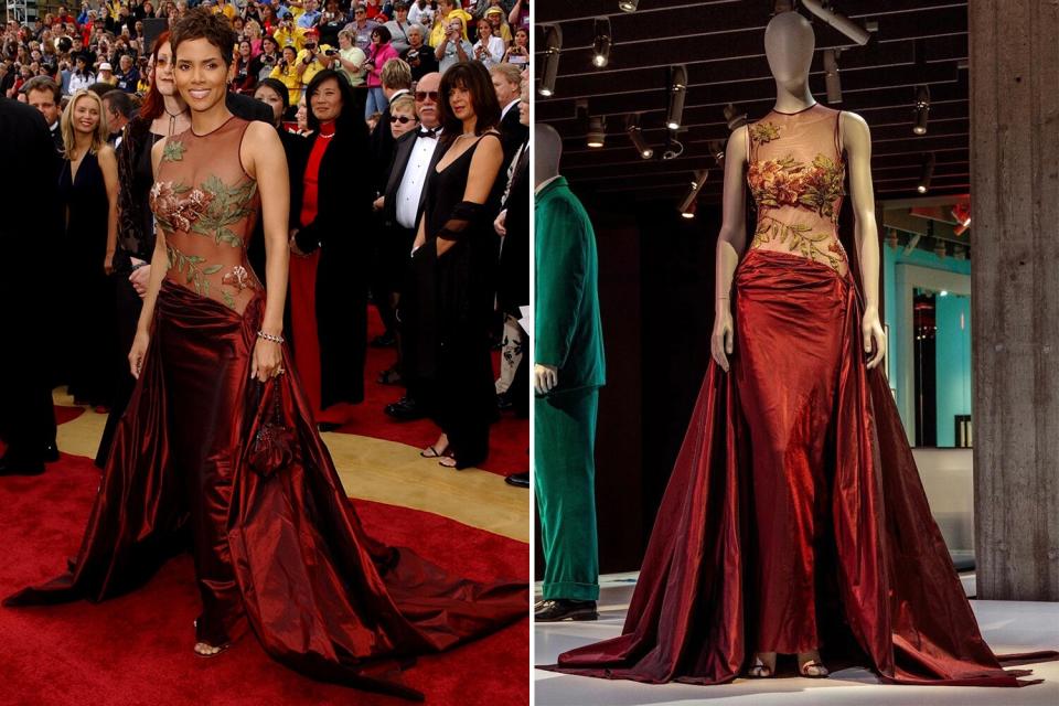 Halle Berry Reflects on Her Iconic 2002 Oscars Gown Now on Display at