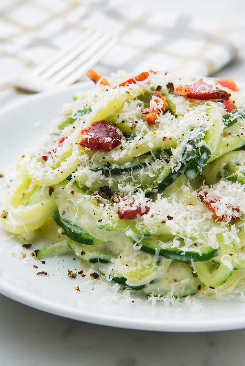 Keto Courgetti with Bacon