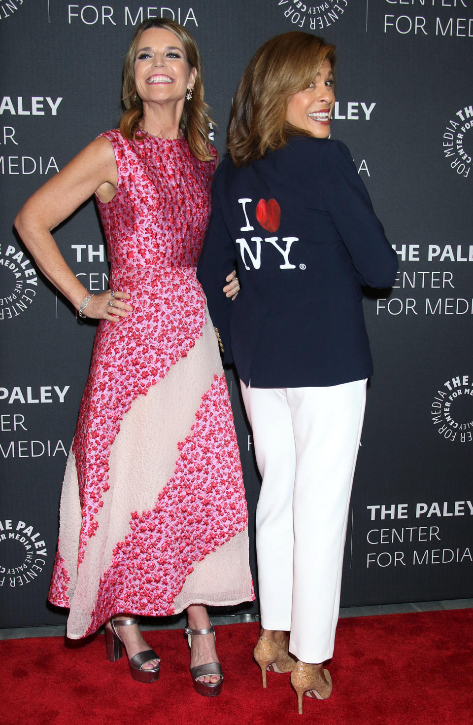 <p>Savannah Guthrie and Hoda Kotb of NBC`s <em>Today</em> Show celebrate the program's 70th Anniversary at The Paley Center for Media in N.Y.C. on May 12.</p>