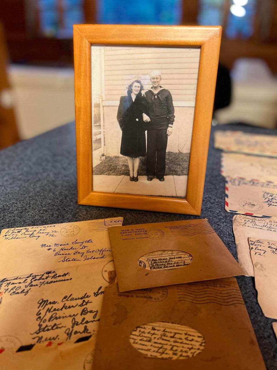 Dottie Kearney, who purchased the former home of Claude Marsten Smythe and Marie Borgal Smythe in 1995, found several of the couple's love letters hidden within the walls during a renovation. Kearney kept them nearly 30 years before getting a chance to return them to the family.