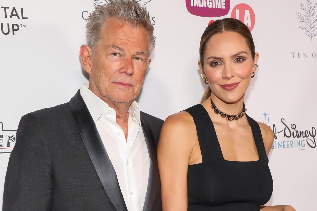 David Foster and Katharine McPhee attend The 7th Annual Imagine Ball at The Peppermint Club on October 09, 2022 in Los Angeles, California.