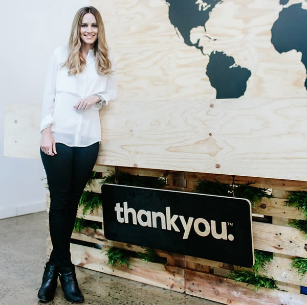 <br><i>Co-founder, Thankyou Group: For proving that charity starts at home</i><br><br><b>Humble beginnings:</b> The Thankyou founders – Justine Flynn, Daniel Flynn, Jarryd Burns, Morgan Ranieri and Nicolette Beets – were a bunch of idealistic university students in 2008 when they started talking about how they could give back to the community. Sitting around Flynn’s lounge room, the group came up with a simple, yet incendiary idea to create a bottled water retailer where every cent from the product was channelled into financing water solutions in the developing world. <br><b>Fighting setbacks:</b> In the first year, the guys famously had to borrow suits and took the P-plates off their cars when driving to business meetings. "We were so naive, and that was probably something that helped us get to where we are today," says Justine. After a rocky start, seven years later the organisation has donated $3 million to 6255 projects in 16 countries and its bottled water – as well as food and hygiene products – are stocked by major retailers around the country. <b>Get involved:</b> <a rel="nofollow noopener" href="https://thankyou.co/" target="_blank" data-ylk="slk:thankyou.co;elm:context_link;itc:0;sec:content-canvas" class="link ">thankyou.co</a>