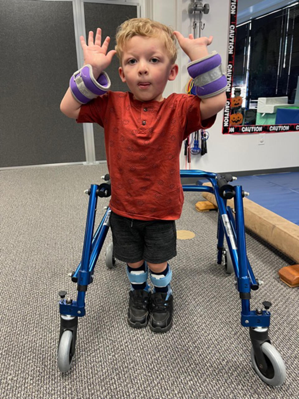 Brady during a therapy appointment. (Courtesy Nicole Clark)