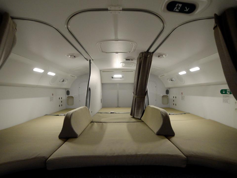 Air Canada's Boeing 787 Dreamliner crew rest area