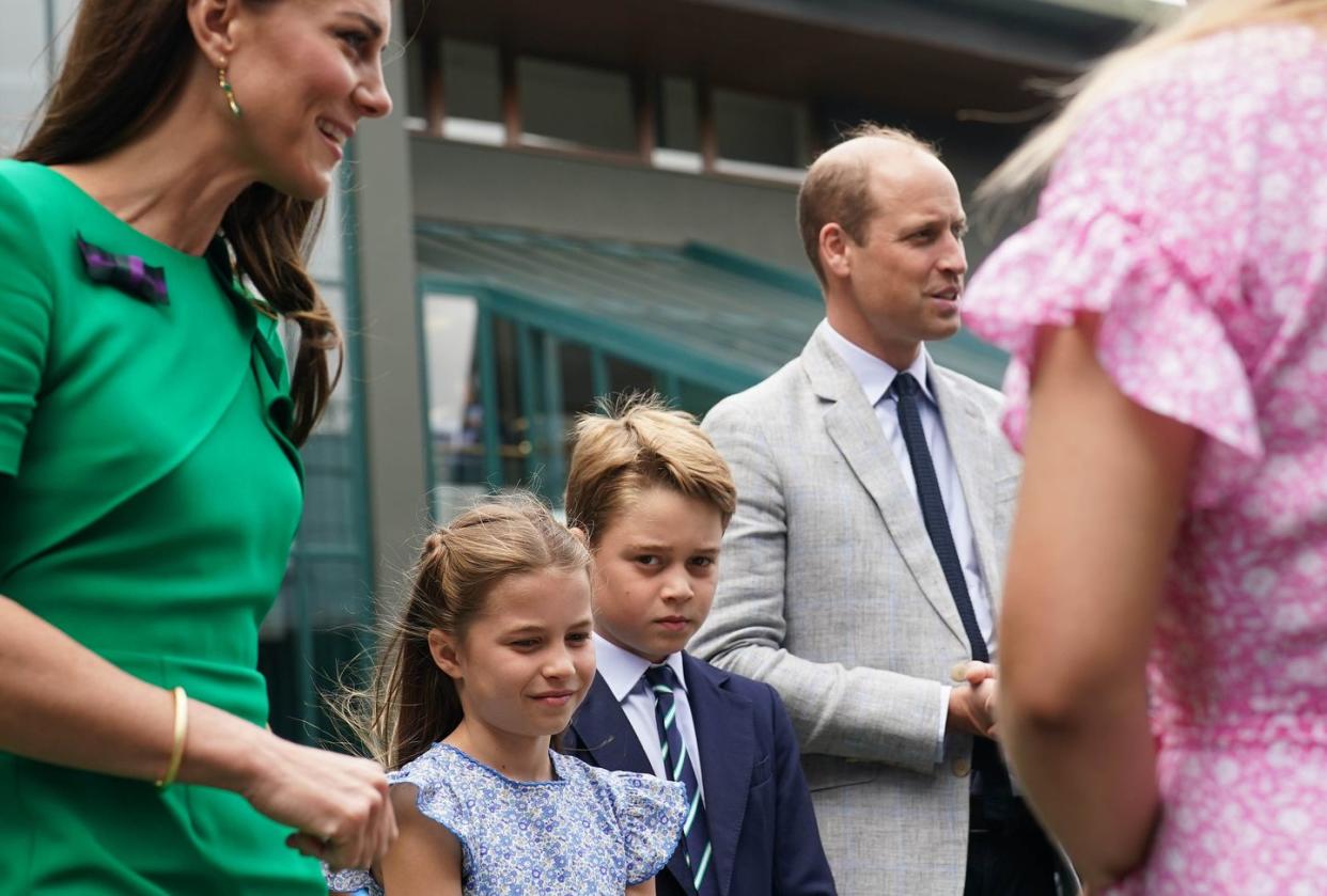 the prince and princess of wales attend wimbledon 2023 day 14