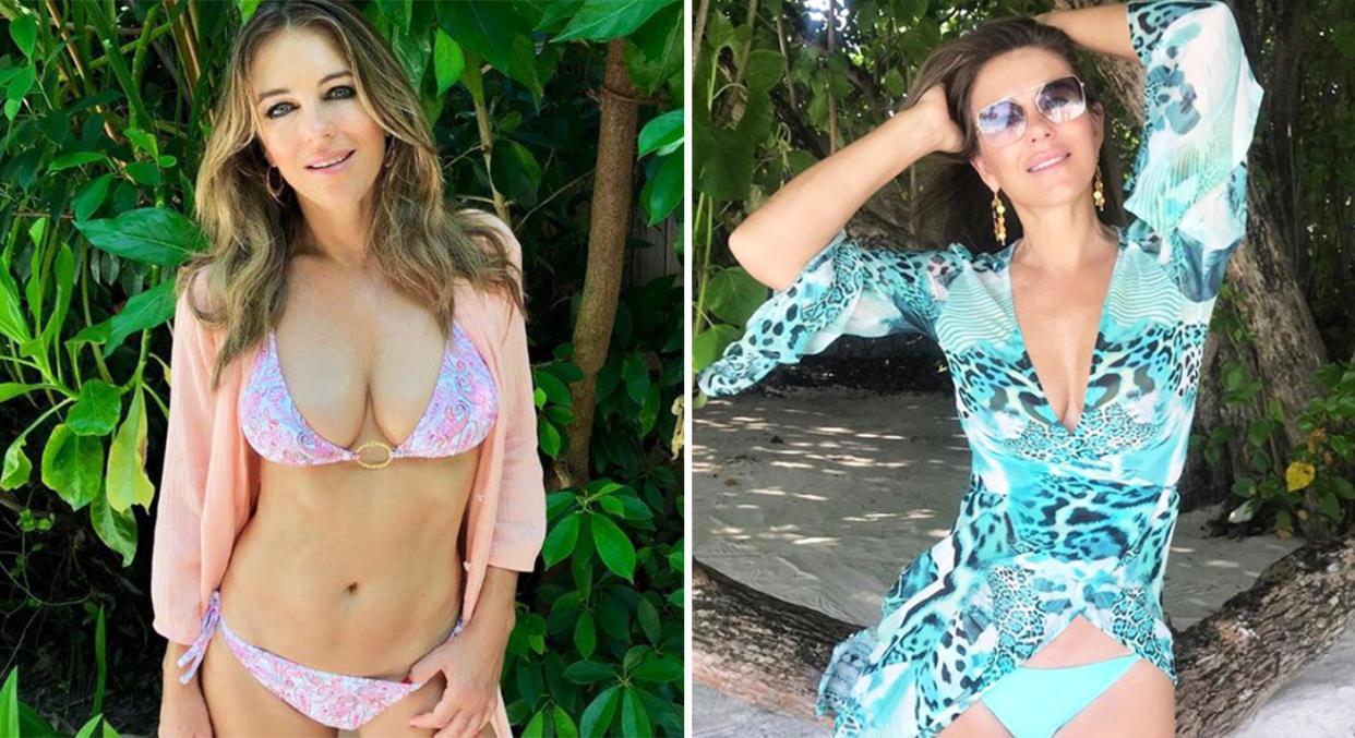 Liz Hurley posted a series of bikini photos and videos on her Instagram account. [Photo: Instagram]