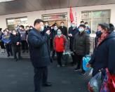 Chinese President Xi Jinping inspects the novel coronavirus prevention and control work at Anhuali Community in Beijing