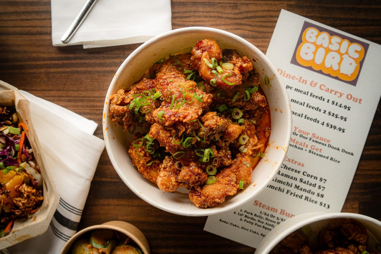 Korean fried chicken is the star of the show at Joe and Alexandra Tripp's Basic Bird in Des Moines.