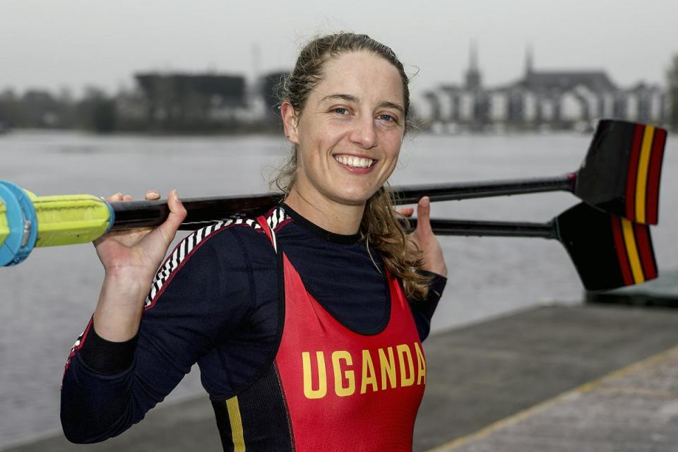 Kathleen Noble, Olympic Rower, Uganda who was in Fermanagh where she has family connections and is preparing for the Olympics in Paris this summer. <i>(Image: John McVitty)</i>