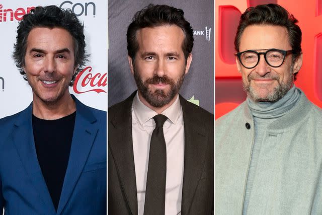 <p>Getty</p> (Left-right:) Shawn Levy; Ryan Reynolds; Hugh Jackman