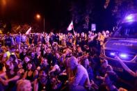 People protest against supreme court legislation in Warsaw, Poland, July 20, 2017. Agencja Gazeta/Dawid Zuchowicz/via REUTERS